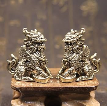 Amazon.co.jp: 100g(2個) 麒麟 キリン 瑞獣 神獣 架空 動物 置物